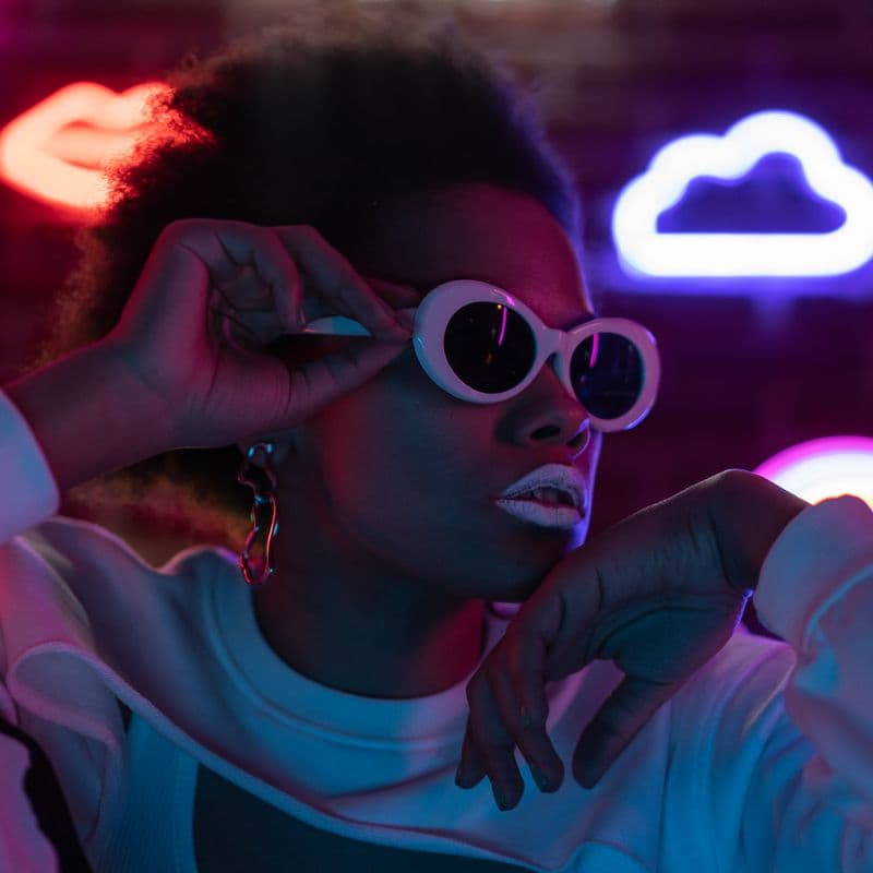Gafas neón retro 80s