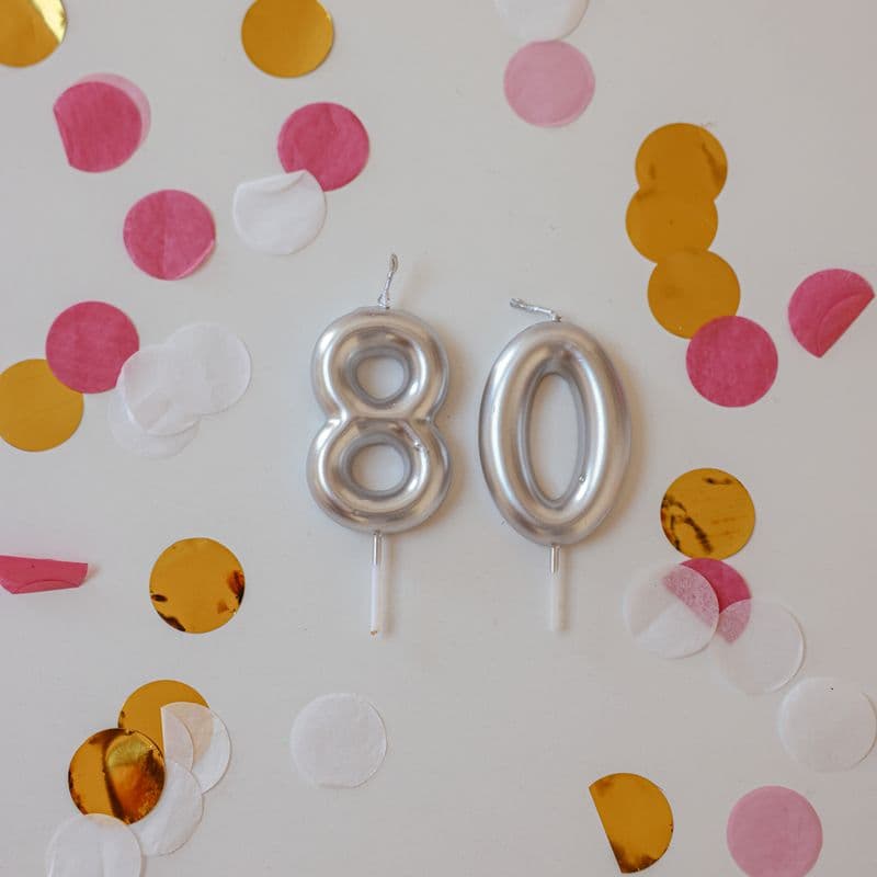 Globos metalizados número 80's
